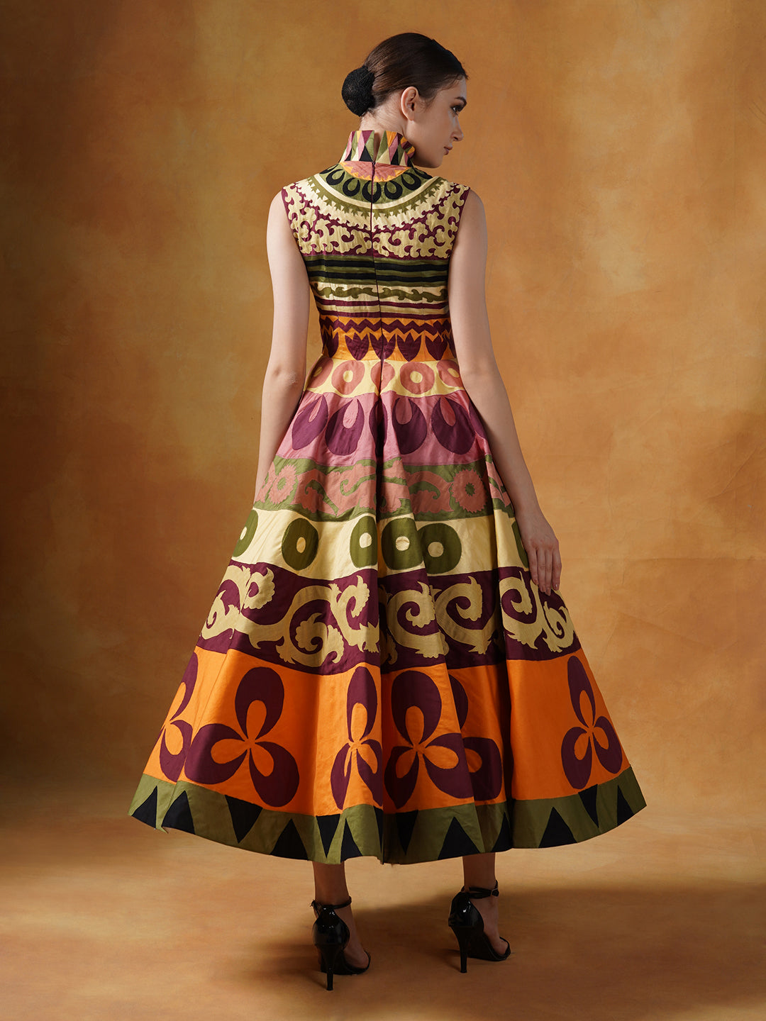 Magenta High Neck front hook Dress – Panila Fashion